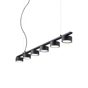 LUSTRA MINOR SP6 LINEAR, NEGRU, DIN METAL, STIL MODERN