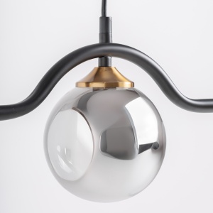 LUSTRA MODERNA FASHA 123CM, DIN METAL SI STICLA, DESIGN EXCLUSIVIST, VICAL HOME - Img 3