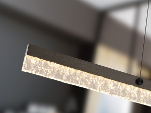 LUSTRA/PLAFONIERA IXIAS, CU TELECOMANDA, 65/150 CM, NEGRU MAT/GRI PERIAT, DIN METAL SI ACRIL, STIL MODERN - Img 2