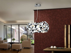 LUSTRA/PLAFONIERA NARISA, 32 CM, CROM/OPAL, DIN METAL SI ACRIL, STIL MODERN - Img 3
