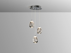 LUSTRA/PLAFONIERA SCHULLER, ROCIO, 25 CM, CROM/TRANSPARENT, DIN STICLA SI METAL, STIL MODERN - Img 3
