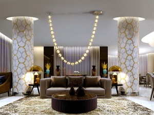 LUSTRA/PLAFONIERA ZARIA II, CULOARE BRONZ/AURIU, DIN METAL SI ACRIL, STIL MODERN