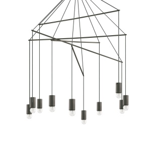 LUSTRA POP SP10, NEGRU MAT, DIN METAL, STIL INDUSTRIAL