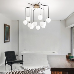 LUSTRA RHAPSODY SP12, NEGRU/ALAMA, DIN METAL, STIL MODERN - Img 2