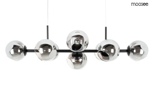LUSTRA ROMEO BLACK NEAGRA, CONFECTIONATA DIN OTEL SI STICLA, STIL MODERN