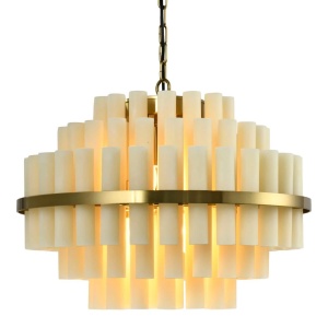 LUSTRA ZERINE 214481, CONFECTIONATA DIN METAL SI RASINA, ALBA, STIL MODERN - Img 2