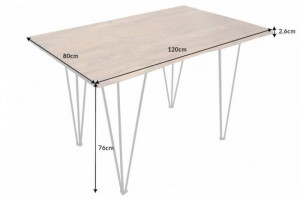 MASA BUCATARIE/ BIROU, STIL RETRO 120CM , MAMMUT, DIN LEMN MASIV, ARTIM GROUP SELECTION - Img 2