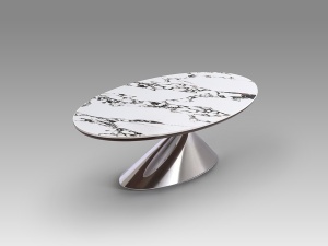 MASA DE CAFEA EXCLUSIVE 130CM, REALIZATA DIN METAL, MDF SI CERAMICA, DESIGN MODERN, PRODUS DE LUX - Img 5