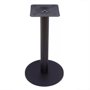 Masă de cafenea rotunda 68cm, culoare stejar lancelot, metal si furnir laminat - Img 4