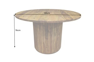 MASA DE DINING ROTUNDA, TRES CHIC 120CM, LEMN DE TRANDAFIR, ASPECT MARO, ARTIM GROUP SELECTION - Img 3