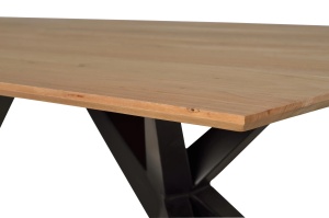 MASA DE SUFRAGERIE MADEIRA 180CM, REALIZATA DIN LEMN DE SALCAM SI METAL, CULOARE NATUR/NEGRU, GINER Y COLOMER - Img 3