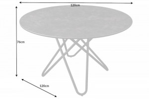 MASA DE SUFRAGERIE ROTUNDA, CIRCULAR 120CM, CERAMICA ANTRACIT, ARTIM GROUP SELECTION - Img 5