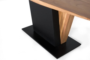 MASA DE SUFRAGERIE SAHANA 240CM, PENTRU 10 PERSOANE, REALIZATA DIN LEMN DE SALCAM SI METAL, CULOARE NATUR/NEGRU, GINER Y COLOMER - Img 5