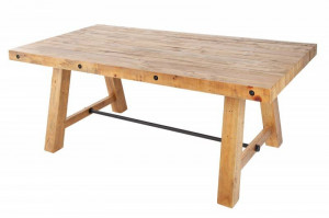 MASA DEOSEBITA, FINCA 165CM, DIN LEMN MASIV DE PIN, VINTAGE MARO, STIL INDUSTRIAL - Img 4