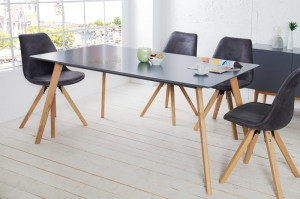 MASA DINING 160CM SCANDINAVIA 36305 DIN LEMN SI MDF DESIGN SCANDINAV - Img 2