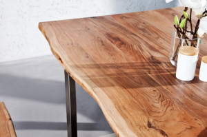 MASA DINING 200CM DIN LEMN MASIV MAMMUT 35944 DESIGN VINTAGE/INDUSTRIAL - Img 4
