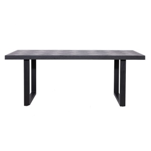 MASA DINING BLAX, 200 CM, NEAGRA, DIN FURNIR DE STEJAR SI METAL, RICHMOND INTERIORS - Img 2