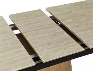MASA DINING EXTENSIBILA 160/200 X 90 cm, STEJAR/NATURAL, DIN CERAMICA, MDF SI FURNIR - Img 5