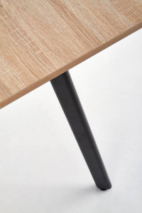 MASA DINING EXTENSIBILA ALBON, STEJAR SONOMA/GRI/NEGRU, 120/160 CM, BLAT DIN MDF SI PICIOARE DIN METAL, STIL MODERN - Img 7