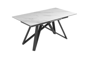 MASA DINING EXTENSIBILA, ATLAS 160/200CM, BLAT DIN STICLA, CERAMICA SI PICIOARE METAL, ARTIM GROUP SELECTION - Img 3