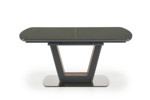 MASA DINING EXTENSIBILA BILOTTI, GRI ANTRACIT/NUC, 160/200 CM, DIN STICLA, MDF SI METAL, STIL MODERN - Img 5