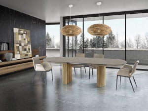 MASA DINING EXTENSIBILA, IRATI 206/283CM, MDF SI FURNIR, DESIGN MODERN, SCHULLER - Img 3
