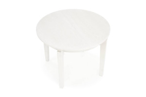 MASA DINING EXTENSIBILA SORBUS, ALBA, 100/200 CM, BLAT DIN MDF SI PICIOARE DIN LEMN MASIV, STIL CLASIC - Img 5