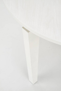 MASA DINING EXTENSIBILA SORBUS, ALBA, 100/200 CM, BLAT DIN MDF SI PICIOARE DIN LEMN MASIV, STIL CLASIC - Img 8