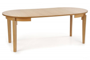 MASA DINING EXTENSIBILA SORBUS, STEJAR MIERE, 100/200 CM, DIN MDF SI LEMN MASIV, STIL CLASIC - Img 6