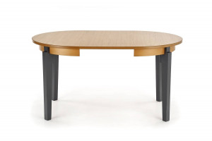 MASA DINING EXTENSIBILA SORBUS, STEJAR MIERE/GRI GRAFIT, 100/200 CM, DIN MDF SI LEMN MASIV, STIL CLASIC - Img 8