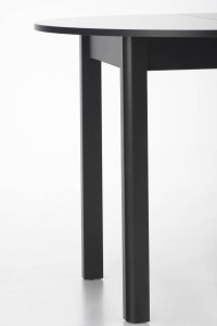 MASA DINING EXTENSIBILA STIL RINGO, NEAGRA, 102/142 CM, DIN MDF SI FURNIR, STIL CLASIC - Img 6