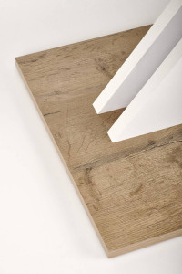 MASA DINING EXTENSIBILA XARELTO, STEJAR LANCELOT/ALB, 130/175 CM, DIN PAL MELAMINAT, STIL MODERN - Img 7