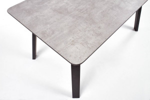 MASA DINING HALIFAX, GRI CU EFECT DE BETON/NEGRU, 160 CM, BLAT DIN MDF SI PICIOARE DIN METAL, STIL MODERN - Img 4