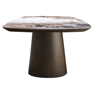 MASA DINING LANGFORD, 200CM, LEMN, MDF, FURNIR, LEMN RECICLAT SI CERAMICA, MARO, STIL MODERN - Img 3