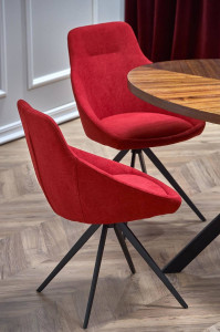 MASA DINING LOCARNO, NUC/NEGRU, 170 CM, BLAT DIN MDF SI PICIOARE DIN METAL, STIL CLASIC - Img 4