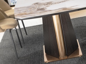 MASA DINING, LUCA 200CM, DIN MDF, METAL SI BLAT DIN PORTELAN, SCHULLER - Img 4