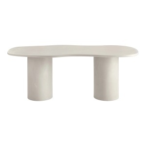 MASA DINING MARANOLA 96x200x76 cm, REALIZATA DIN MDF SI CIMENT, CULOARE BEJ, HOUSE NORDIC - Img 3