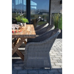 MASA DINING MURCIA 200x90x75 cm, REALIZATA DIN LEMN DE TEC, CULOARE NATUR, HOUSE NORDIC - Img 8