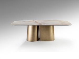 MASA DINING, NUMA 240CM, METAL, STICLA SI PORTELAN, DESIGN MODERN, SCHULLER - Img 6