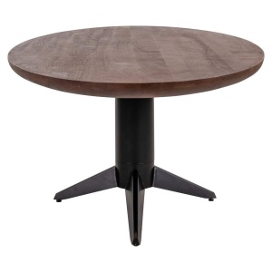 MASA DINING OVALA, STAFFORD, APICYBROWN, 214451, 280CM, LEMN DE STEJAR, PLASTIC SI METAL, NEAGRA/MARO, STIL MODERN - Img 2