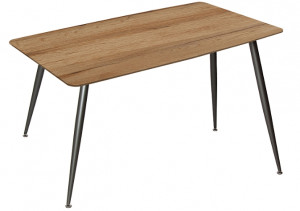 MASA DINING REMUS, 120 CM, NUC/NEGRU, BLAT DIN MDF SI PICIOARE DIN METAL, STIL MODERN - Img 5