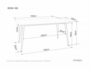 MASA DINING RION, 160 CM, EFECT DE MARMURA ALBA/NEGRU MAT, BLAT DIN CERAMICA SI PICIOARE DIN METAL, STIL MODERN - Img 8