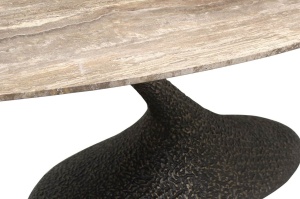 MASA DINING, RUSSO 235CM, TRAVERTIN SI METAL, BEJ/MARO, RICHMOND INTERIORS - Img 8