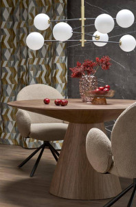 MASA DINING STIL HENDERSON, NUC, 136 CM, DIN MDF SI FURNIR, STIL MODERN - Img 2