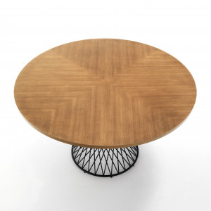MASA ELEGANTA ROTUNDA 137CM, CLEW, COD 4171, STIL MODERN, REALIZATA DIN METAL SI MDF