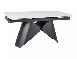 MASA EXTENSIBILA ARMANDO, 160/240 CM, ALB MAT/NEGRU MAT, DIN CERAMICA SI METAL, SIGNAL - Img 5