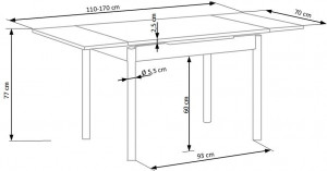 MASA EXTENSIBILA DE BUCATARIE STANBUL 2 - DESIGN MODERN - HALMAR - Img 5
