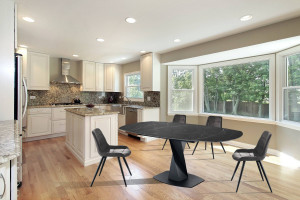 MASA EXTENSIBILA IN 2 TREPTE 105/165CM, TWISTED MARBLE, COD 5696, STIL MODERN, REALIZAT DIN METAL SI CERAMICA - Img 5