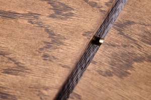 MASA EXTENSIBILA MELTON, 200/300 CM, NUC, DIN MDF, FURNIR NATURAL SI LEMN MASIV DE FAG, STIL MODERN - Img 9