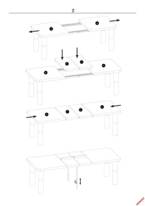 MASA EXTENSIBILA MELTON, 200/300 CM, NUC, DIN MDF, FURNIR NATURAL SI LEMN MASIV DE FAG, STIL MODERN - Img 4
